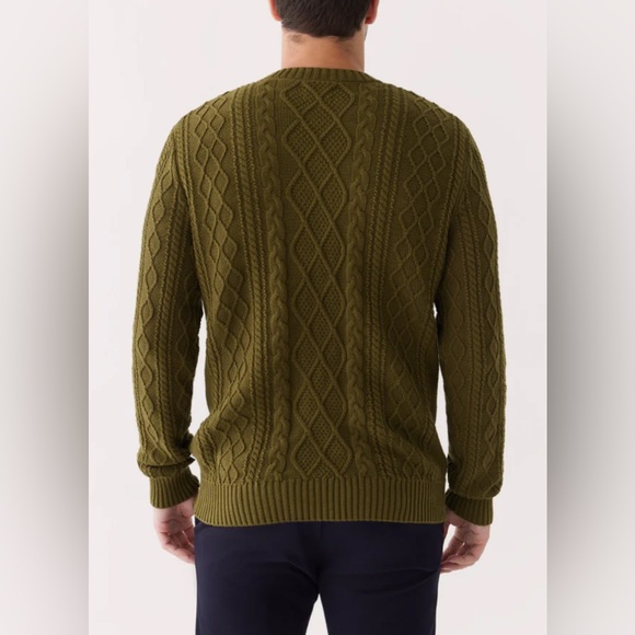 NWT - Frank & Oak Men’s Organic Cotton Cable Knit Sweater - Size XL - Picture 4 of 13